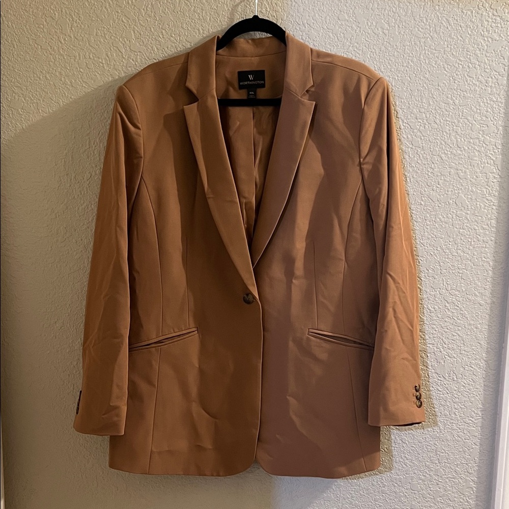 NWOT Worthington Camel Blazer Size XXL
